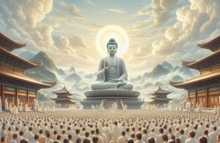Buddha und die Weißgekleideten