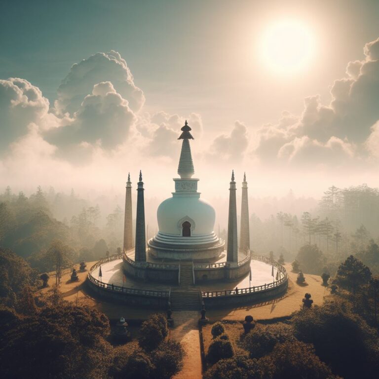 Die 14 Achtsamkeitsübungen | Nach Thích Nhất Hạnh stupa der achtsamkeit mit vier türmen